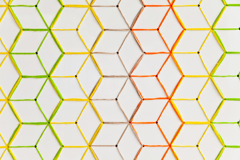 tripasai architects embroidered flower lobby japanese stitching art sashiko bangkok