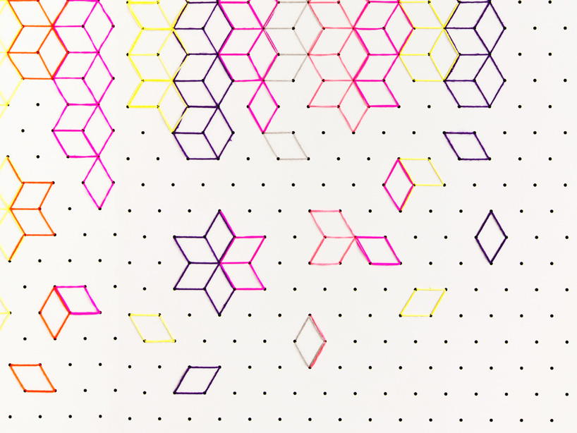 tripasai architects embroidered flower lobby japanese stitching art sashiko bangkok