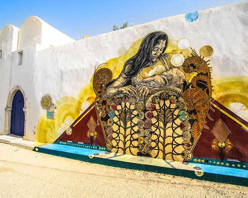150 artists transform tunisian village into an open air art museum