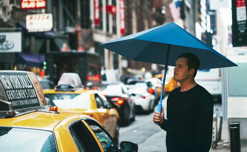SA umbrella employs planar tension, like origami, to open and close