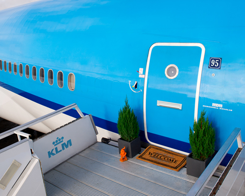 airbnb is offering the chance to spend a night inside a KLM plane...