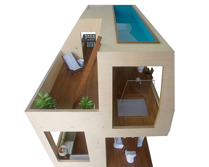 architecture brio scales down the spiral doll house at 1:6