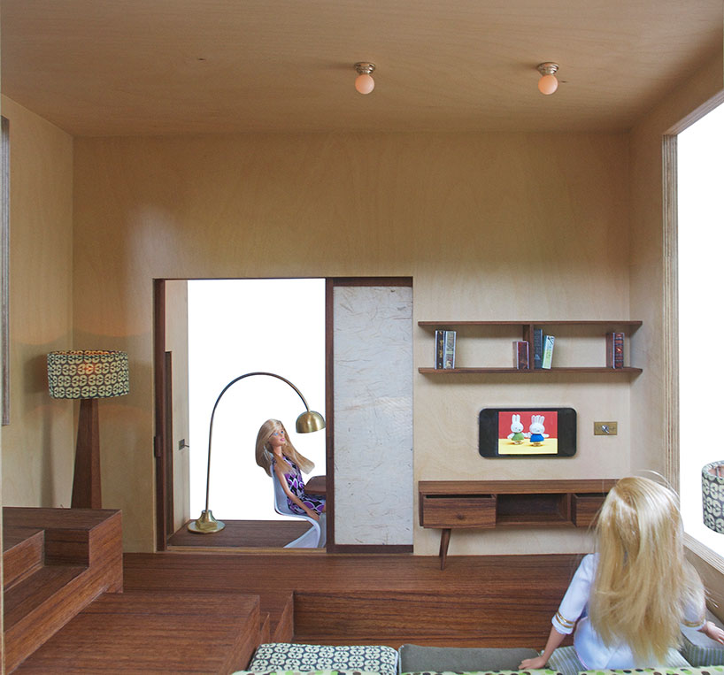 architecture brio scales down the spiral doll house at 1:6