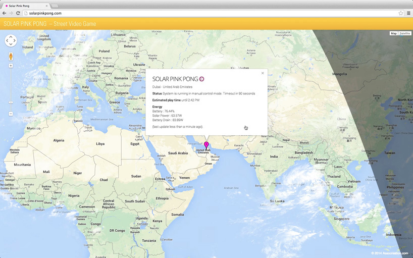 assocreation solar pink pong street video game isea 2014 dubai