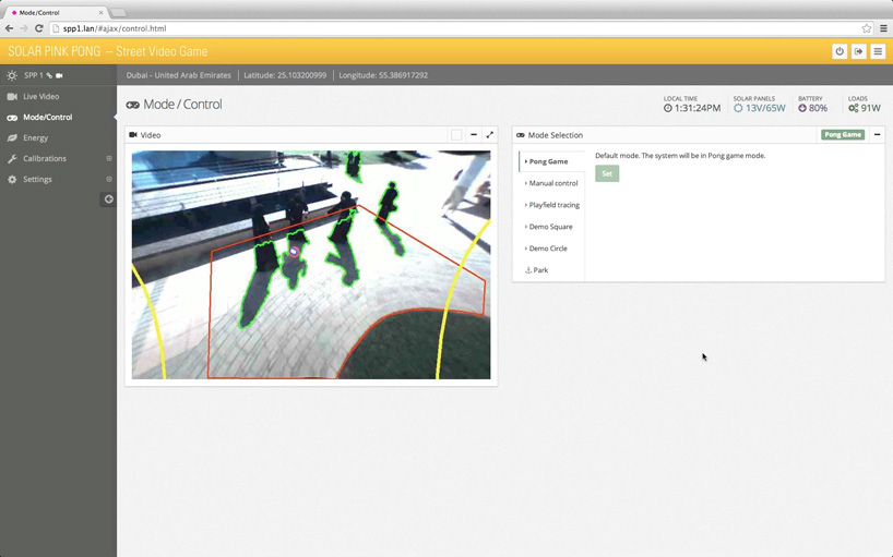 assocreation solar pink pong street video game isea 2014 dubai