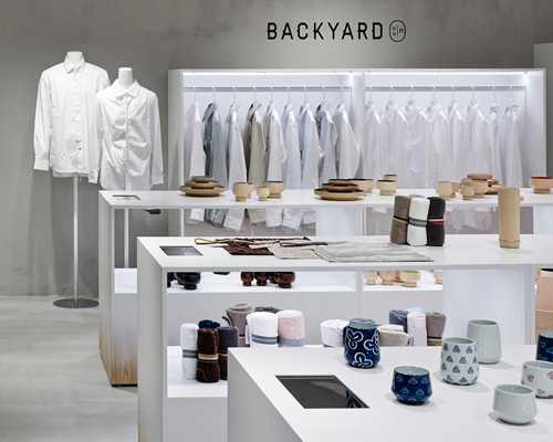 nendo adds backyard elements to retail space for by | n