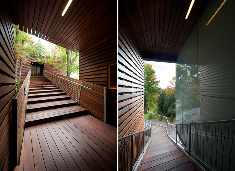 blouin tardif architecture-environnement balnea spa pavillon des arbres designboom