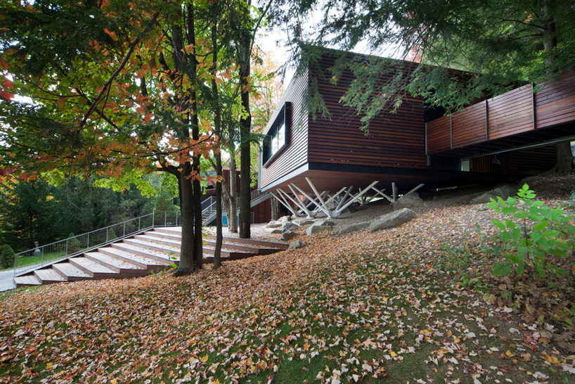 blouin tardif architecture-environnement balnea spa pavillon des arbres designboom