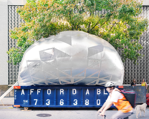 NYC dumpster turned inflatable classroom for urban education