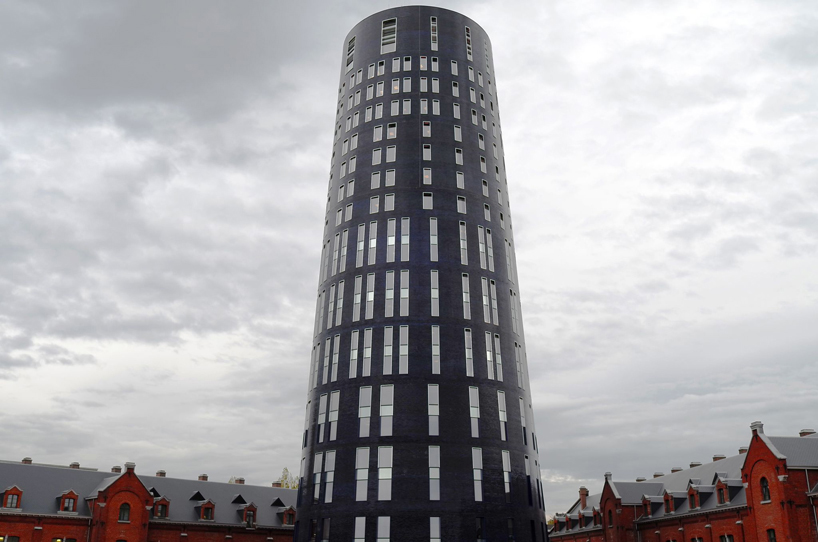 jean nouvel extends charleroi's police headquarters with 75 meter tower