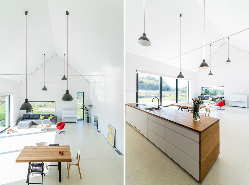 kropka studio projects a house in the landscape of stone and wood