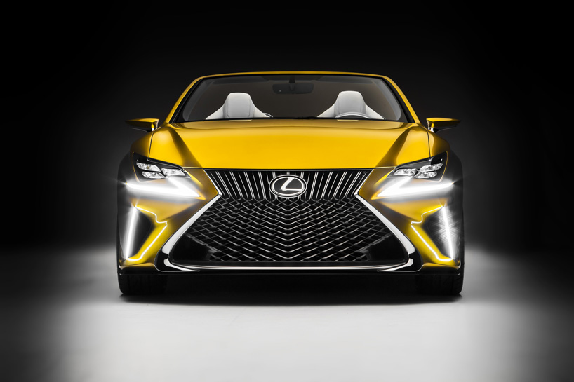 open-air, golden lexus LF-C2 concept derived from sports coupé idea