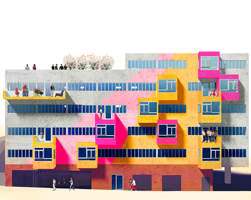 malin persson envisions colorful student housing project in stockholm