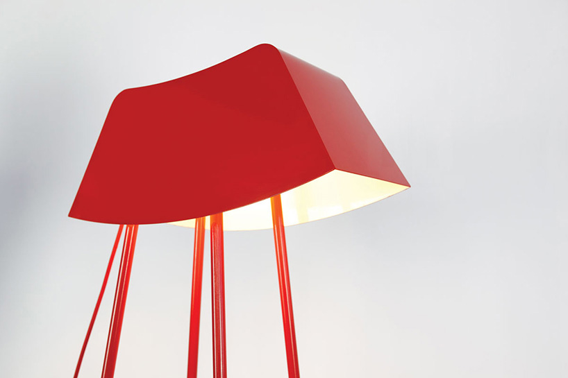 marco de masi shapes gestural monsieur floor lamp for officine tamborrino