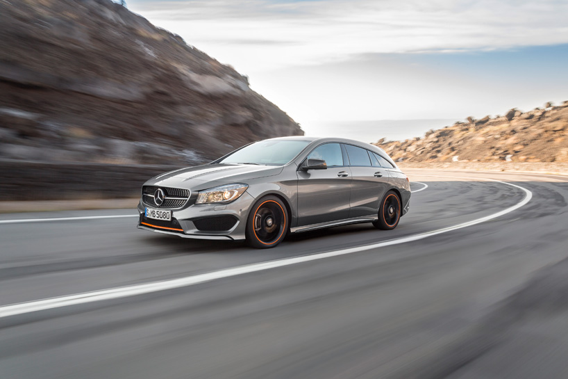 spacious mercedes-benz CLA shooting brake powers to speeds of 215km/h