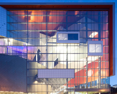 NL architects' floating pandora hall completed in utrecht music center