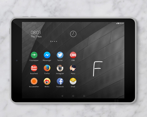 6.9mm thin nokia N1 tablet runs scribble-to-find Z launcher system