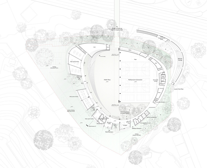 nomad office architects dalseong citizens gymnasium competition south korea