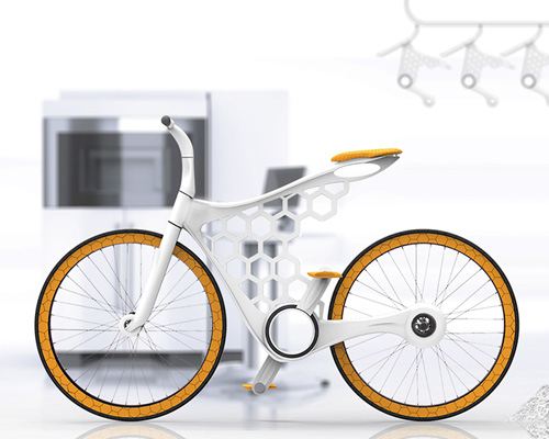 omer sagiv uses selective laser sintering for luna nylon bicycle frame