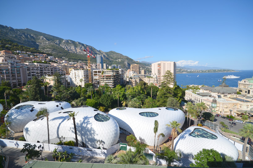 affine design shapes five temporary pavilions in monte-carlo