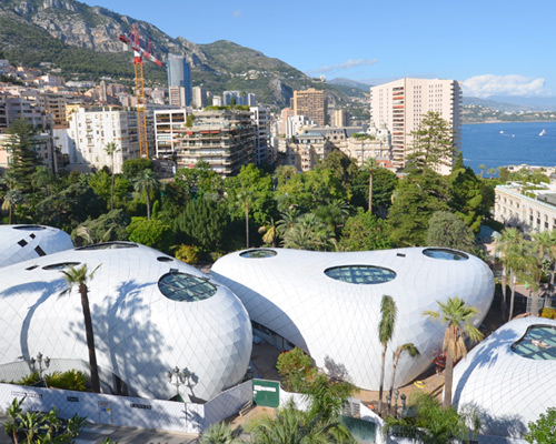affine design shapes five temporary pavilions in monte-carlo