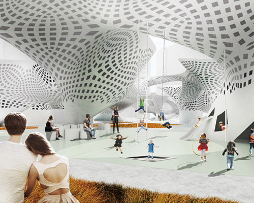 SA lab shapes undulating isosurface for multifunctional public complex