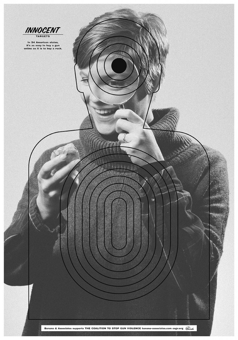 shooting range posters depict the innocent targets of gun violence