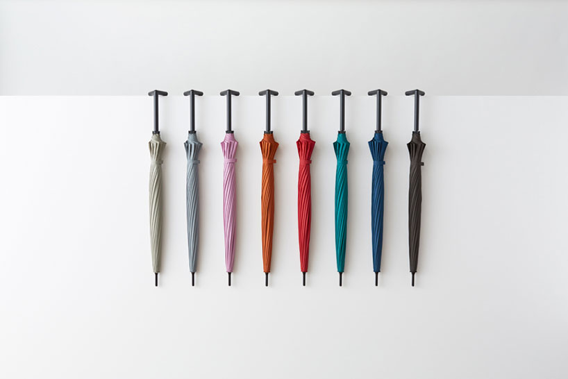 nendo stay-brella stands and hangs on its own