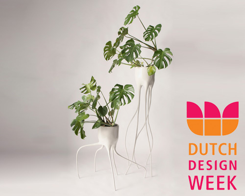 tim van de weerd constructs haphazard roots for monstera plant pots