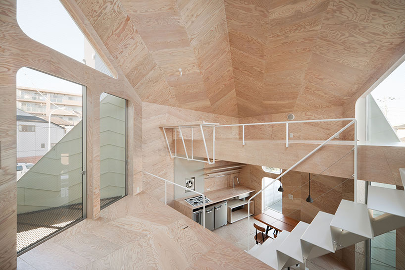 flat house completes 26 m2 polygonal tokyo bud house in tokyo