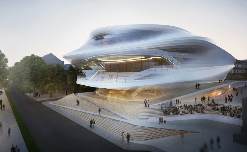 zaha hadid's proposed design for the beethoven festspielhaus in bonn