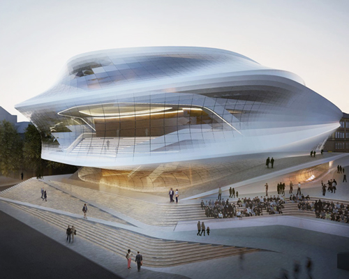 zaha hadid's proposed design for the beethoven festspielhaus in bonn