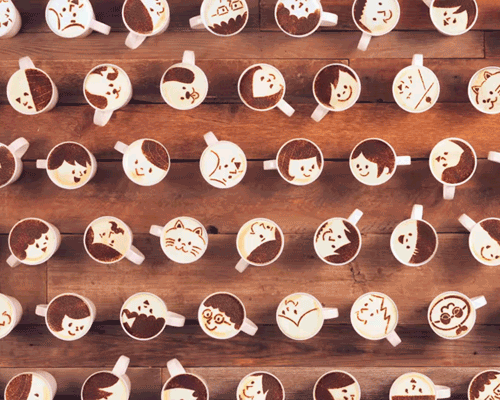 japanese coffee brand animates stop-motion story with 1000 latte artworks