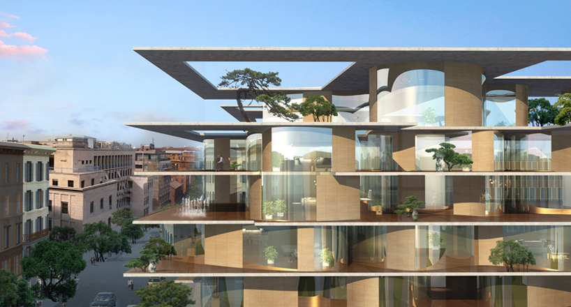 MAD architects transforms urban block in rome with green residences