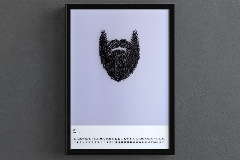 anna marinenko bearded year beard calendar designboom