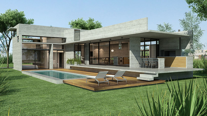 estudio besonias almeida crafts casa berazategui of concrete planes