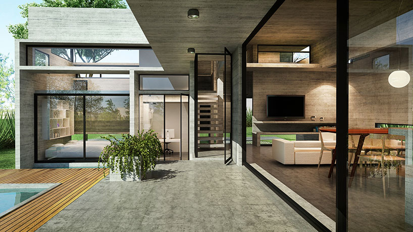 estudio besonias almeida crafts casa berazategui of concrete planes