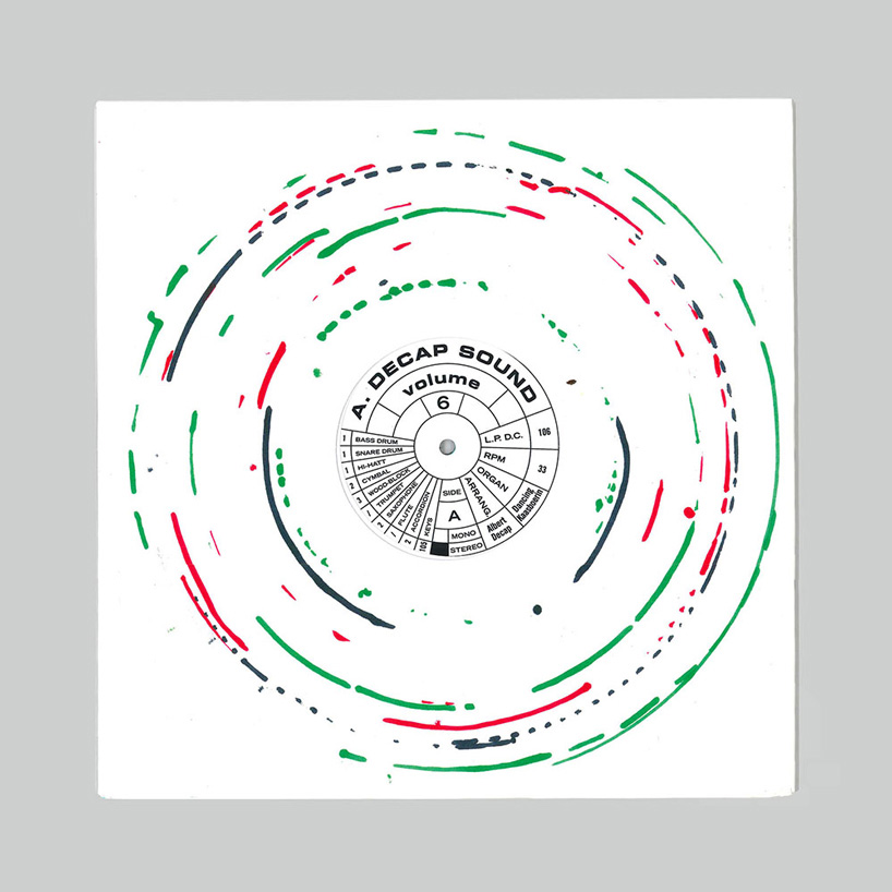 broos decap drawing device record sleeves dance organ music