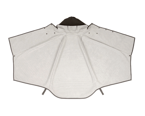 mavari is a versatile, waterproof cloak that transforms into a backpack