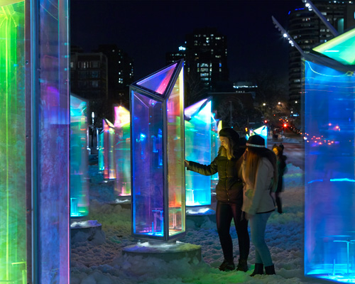 RAW transforms downtown montreal into prismatic kaleidoscope