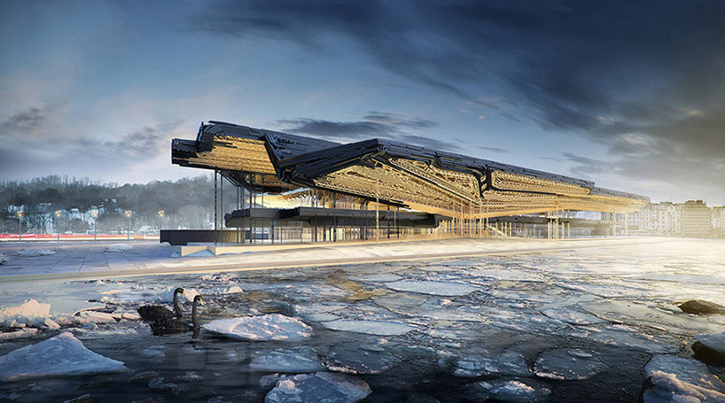 gilles retsin flips bilbao inside out for guggenheim helsinki proposal