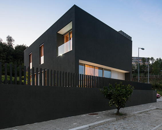 oliveira presents volumetric purity of penafiel house in black + white