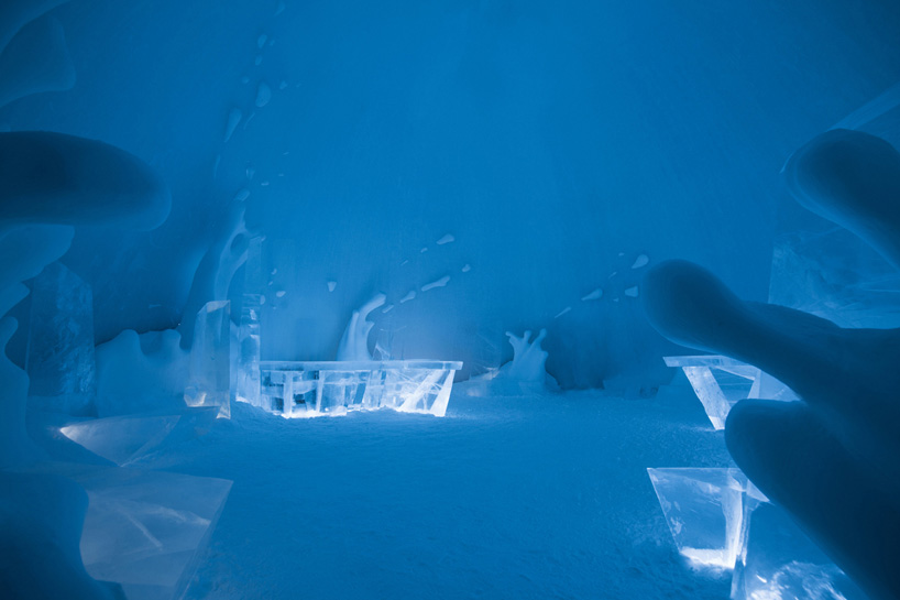 icehotel 25th annual icebar explosion of snow sweden