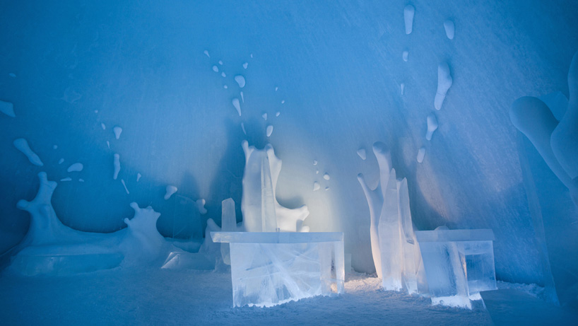 icehotel 25th annual icebar explosion of snow sweden