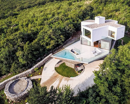 turato architecture stacks angular gumno house on croatian island
