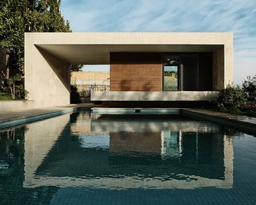 kourosh rafiey connects architecture + nature with sohanak swimming pool