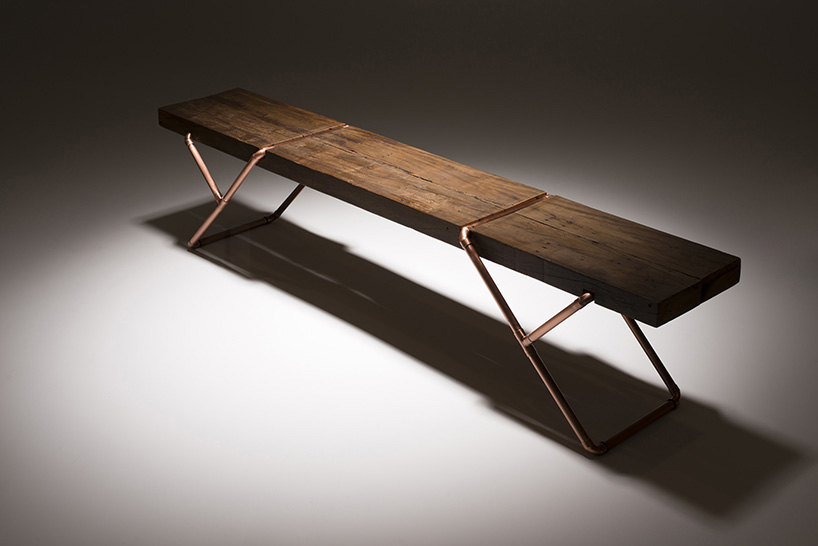mariana quinelato forms bench clip from studio construction site
