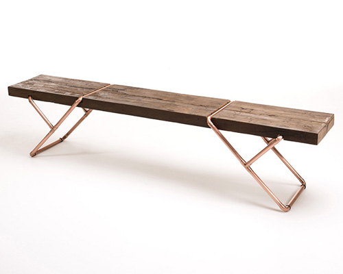 mariana quinelato forms bench clip from studio construction site