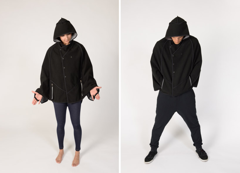 mavari cloak by juan carlos viso transforms into a backpack and wetsuit