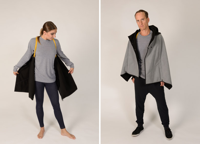 mavari is a versatile, waterproof cloak that transforms into a backpack